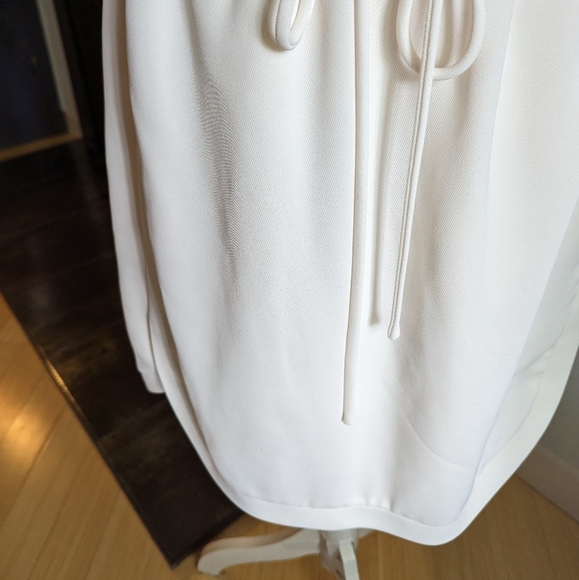 J.Crew Women's 12 Tall Ivory White Round Hem Pull On Skirt Drawstring Waist - Picture 3 of 11